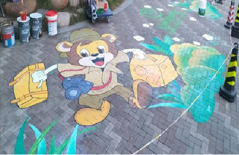 滨海夏季画地面彩绘会遇到的问题