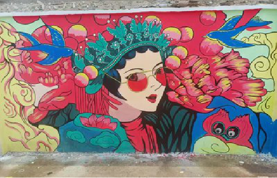 滨海墙体彩绘-网红墙