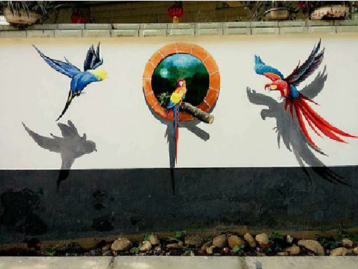 滨海视觉错位-3D墙绘设计