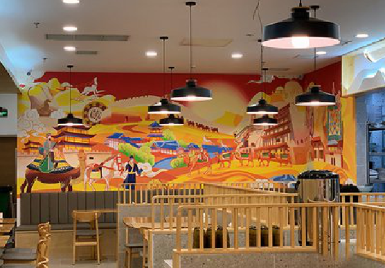 滨海商业空间彩绘介绍。