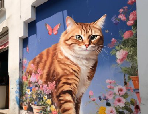 滨海自己绘制有个性的手绘墙